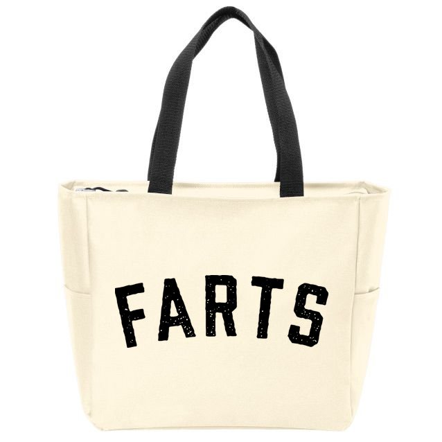 Farts Funny Zip Tote Bag