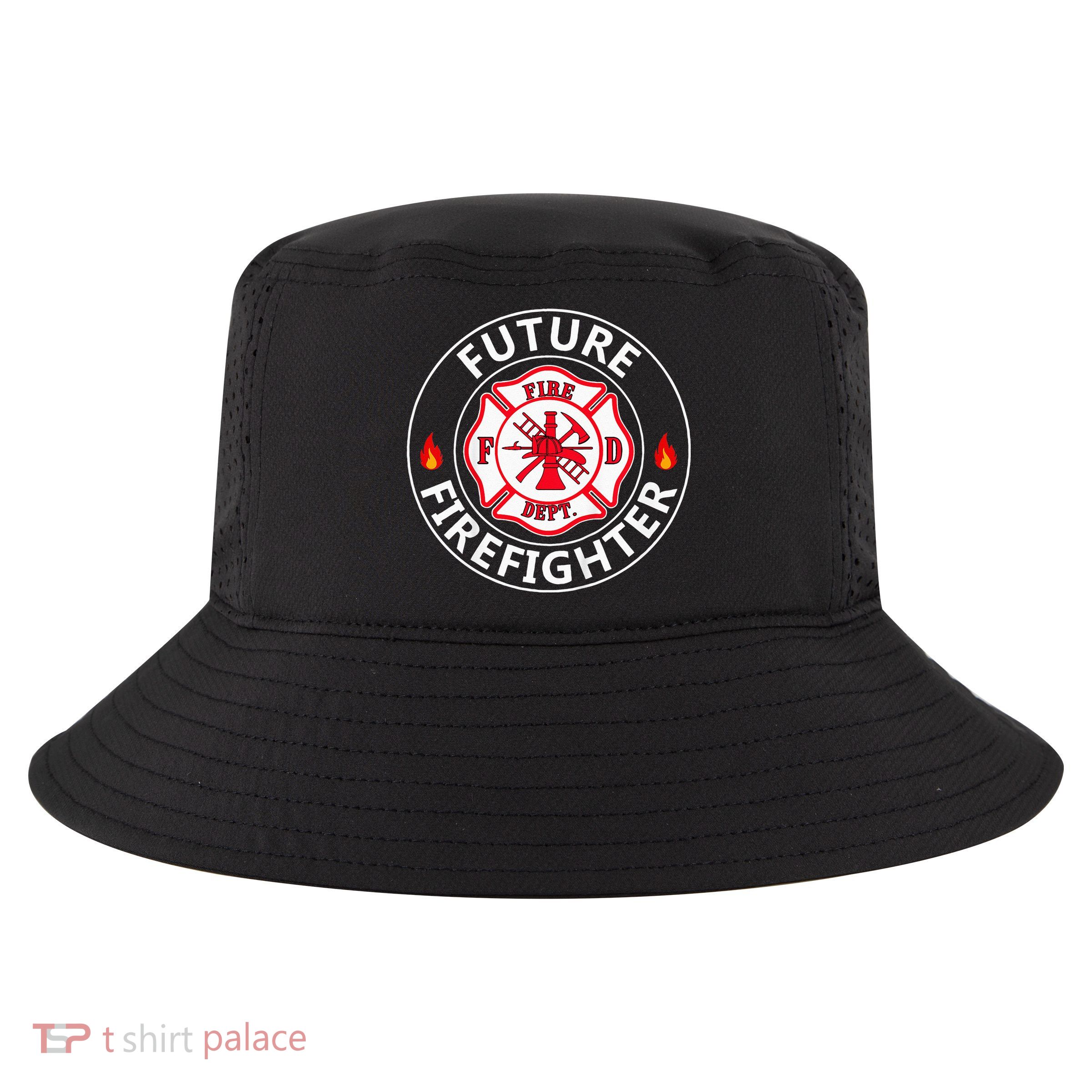 Future Firefighter Fire Fighter Badge Child Cool Comfort Performance Bucket Hat