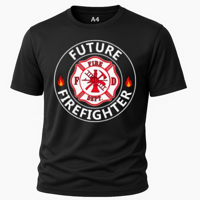Future Firefighter Fire Fighter Badge Child Performance Shirt