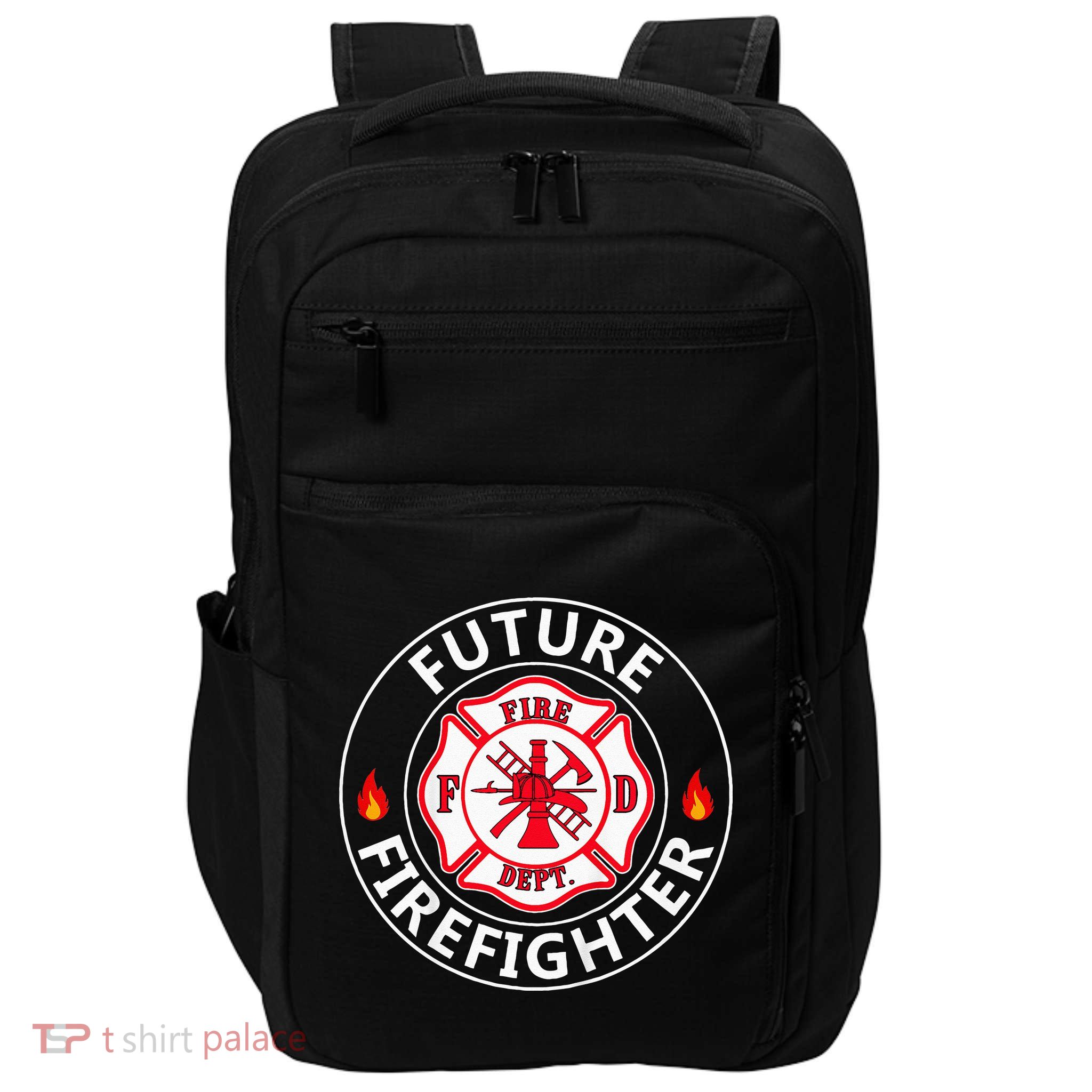 Future Firefighter Fire Fighter Badge Child Impact Tech Backpack