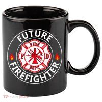 Future Firefighter Fire Fighter Badge Child 11oz C Handle Ceramic Mug