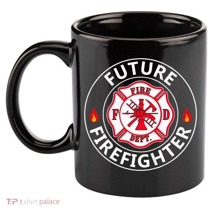 Future Firefighter Fire Fighter Badge Child 11oz C Handle Ceramic Mug