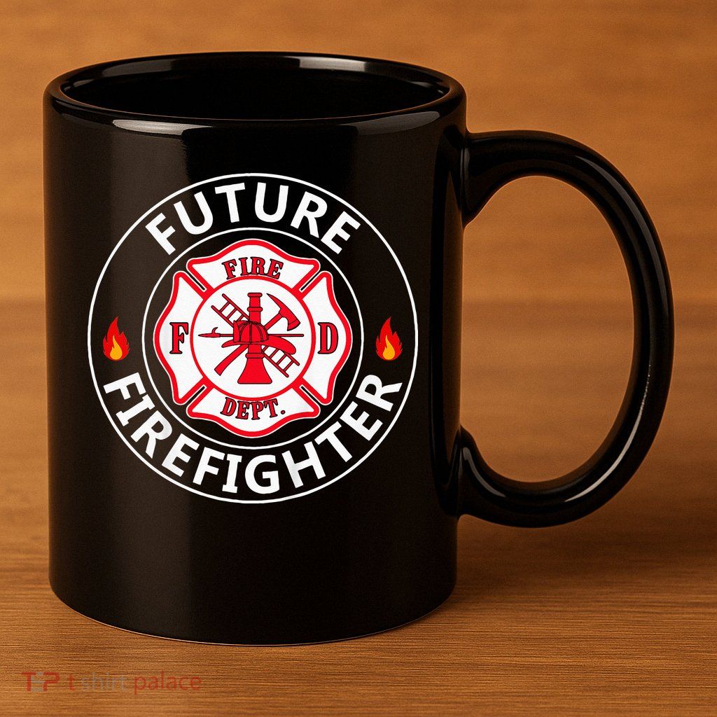 Future Firefighter Fire Fighter Badge Child 11oz C Handle Ceramic Mug