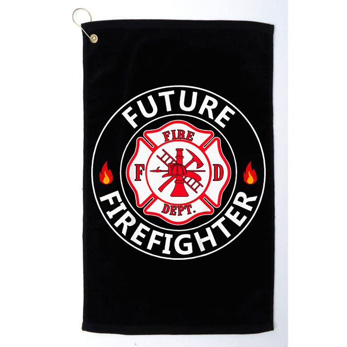 Future Firefighter Fire Fighter Badge Child Golf Towel
