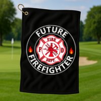 Future Firefighter Fire Fighter Badge Child Golf Towel