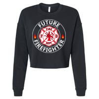 Future Firefighter Fire Fighter Badge Child Cropped Pullover Crew