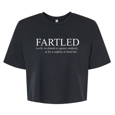 Fartled Funny Fart Definition Bella+Canvas Jersey Crop Tee