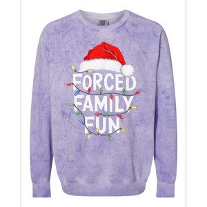 Forced Family Fun Christmas Pajamas Colorblast Crewneck Sweatshirt