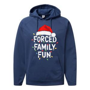 Forced Family Fun Christmas Pajamas Performance Fleece Hoodie