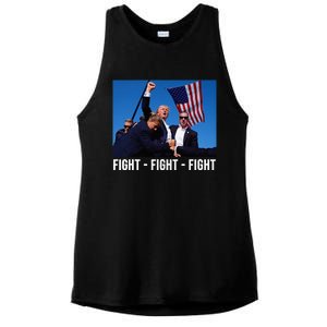 Fight Fight Fight Donald Trump Rally You Missed Proud American Usa Election Ladies PosiCharge Tri-Blend Wicking Tank