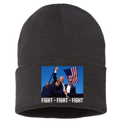 Fight Fight Fight Donald Trump Rally You Missed Proud American Usa Election Sustainable Knit Beanie