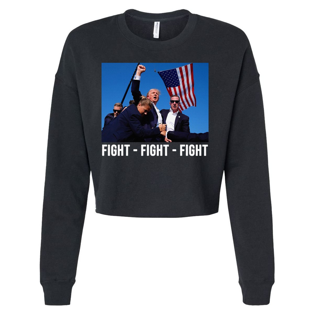 Fight Fight Fight Donald Trump Rally You Missed Proud American Usa Election Cropped Pullover Crew