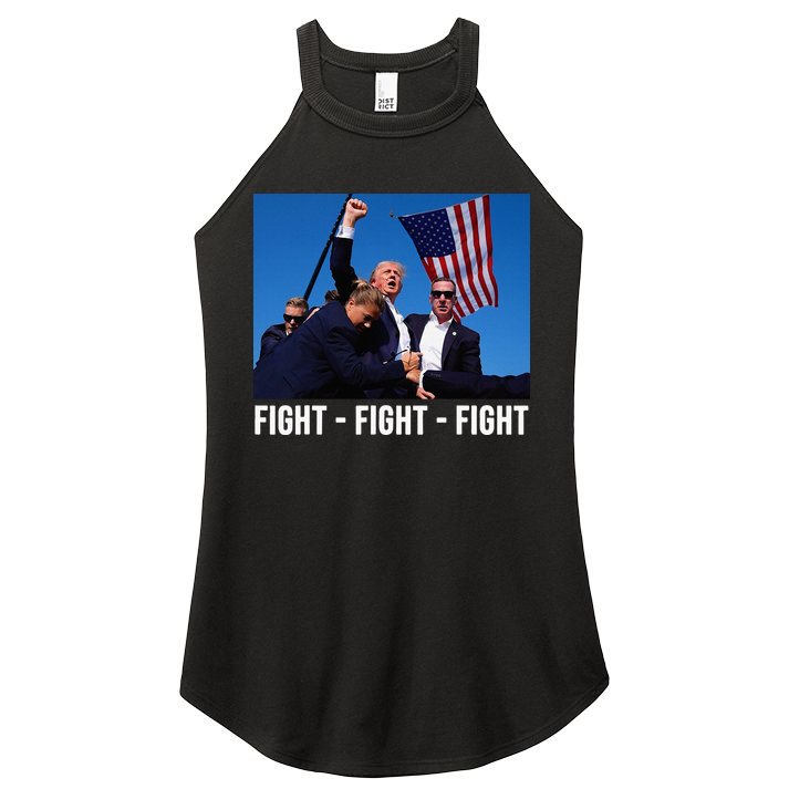 Fight Fight Fight Donald Trump Rally You Missed Proud American Usa Election Women's Perfect Tri Rocker Tank