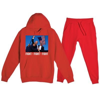 Fight Fight Fight Donald Trump Rally You Missed Proud American Usa Election Premium Hooded Sweatsuit Set