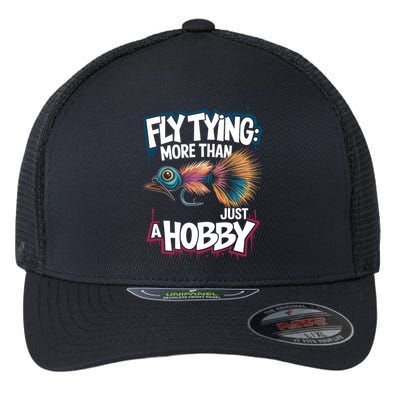 Fly Fish Fisher Quote For Fly Casting And Fly Tying Great Gift Flexfit Unipanel Trucker Cap