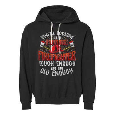 Future Firefighter Funny Garment-Dyed Fleece Hoodie