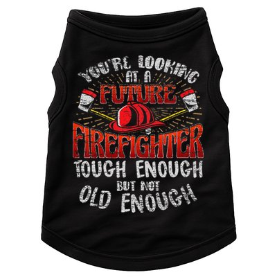 Future Firefighter Funny Doggie Tank