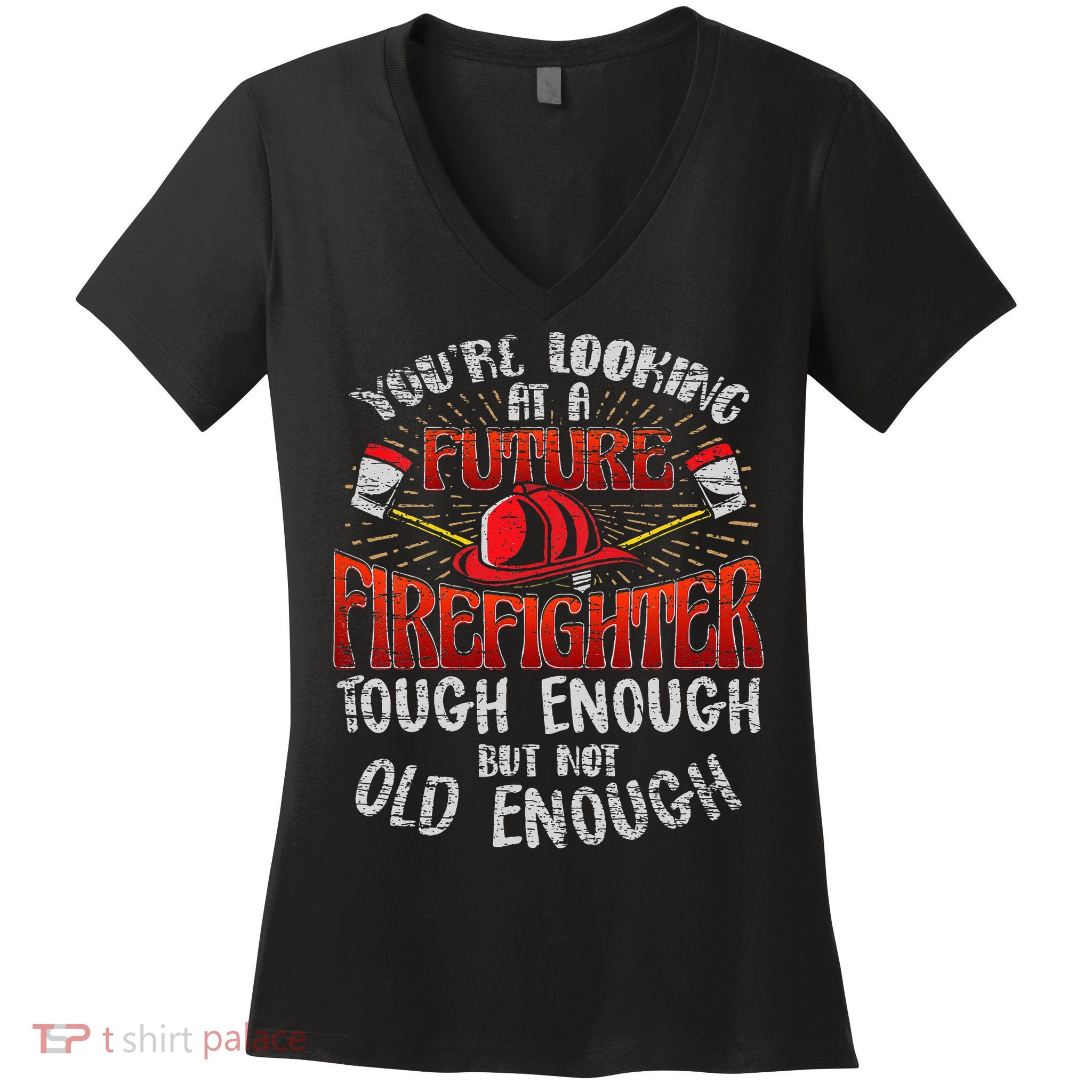 Future Firefighter Funny Women's V-Neck T-Shirt