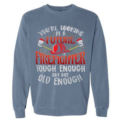Future Firefighter Funny Garment-Dyed Sweatshirt