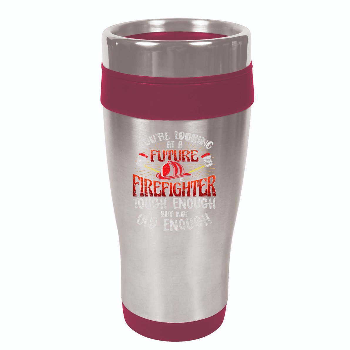 Future Firefighter Funny 16oz Travel Tumbler
