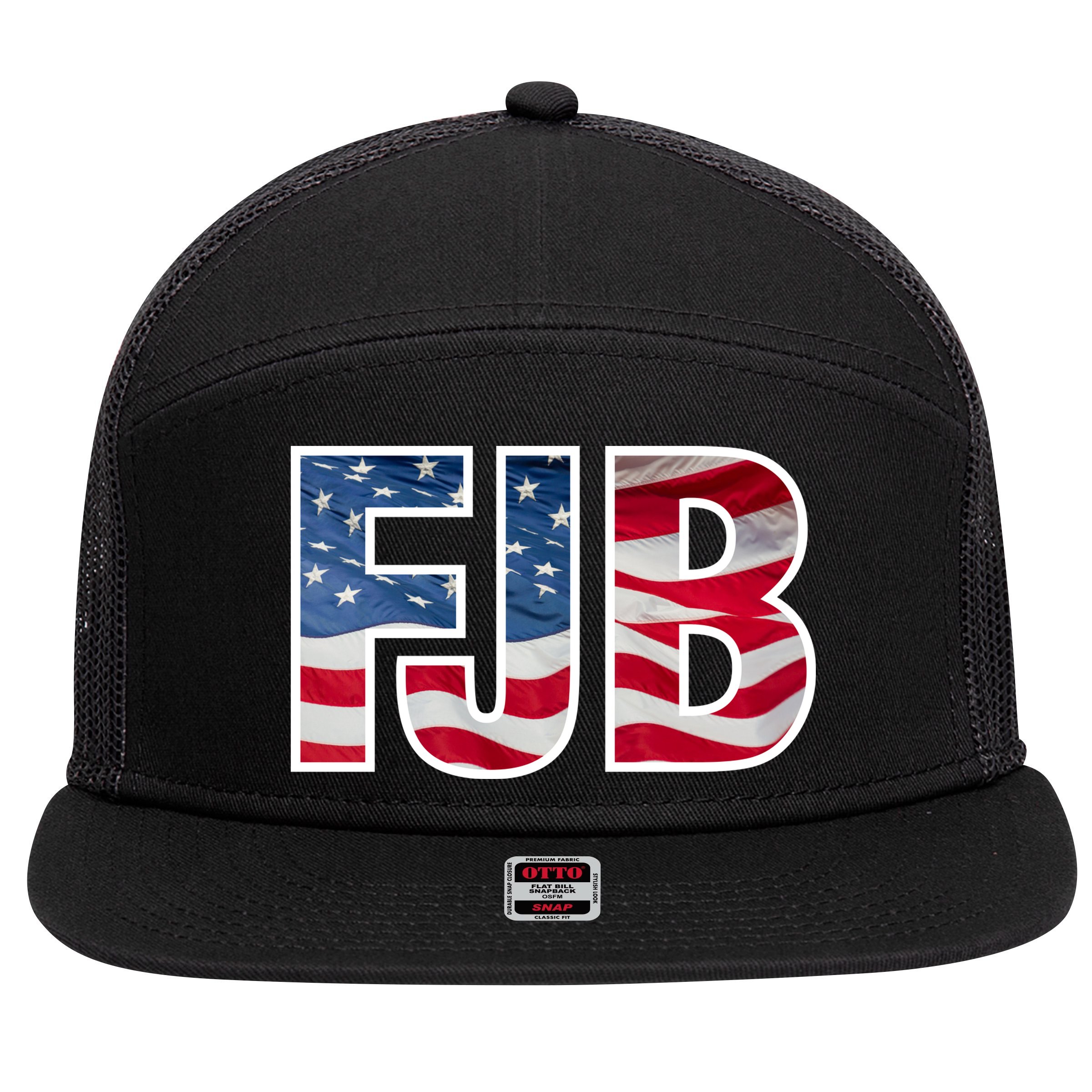 FJB Flag 7 Panel Mesh Trucker Snapback Hat