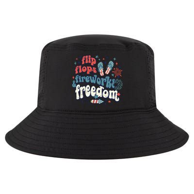 Flip Flops Fireworks Freedom Fourth Of July Cool Comfort Performance Bucket Hat