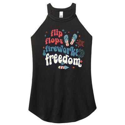 Flip Flops Fireworks Freedom Fourth Of July Women’s Perfect Tri Rocker Tank