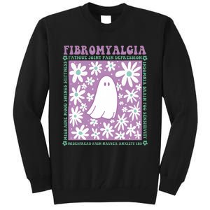 Fibromyalgia Flower Floral Retro Tall Sweatshirt