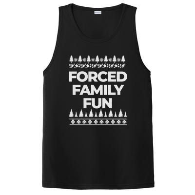 Forced Family Fun Sarcastic Adult PosiCharge Competitor Tank