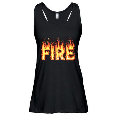 Fire Flame Fire And Ice Costume Ladies Essential Flowy Tank