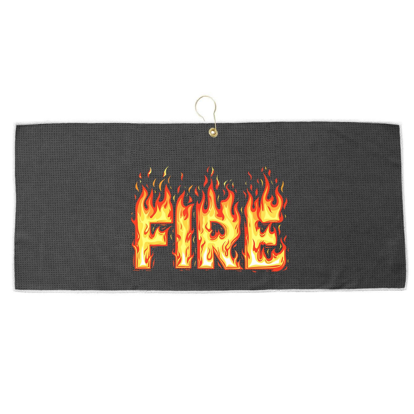 Fire Flame Fire And Ice Costume Large Microfiber Waffle Golf Towel