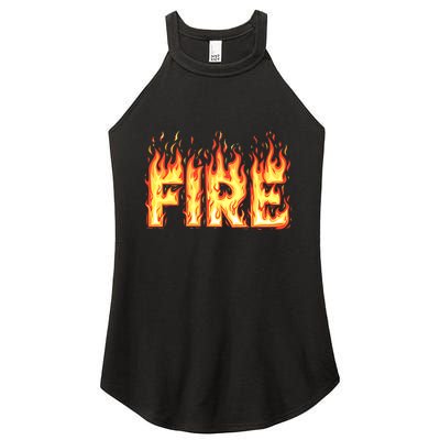 Fire Flame Fire And Ice Costume Women's Perfect Tri Rocker Tank