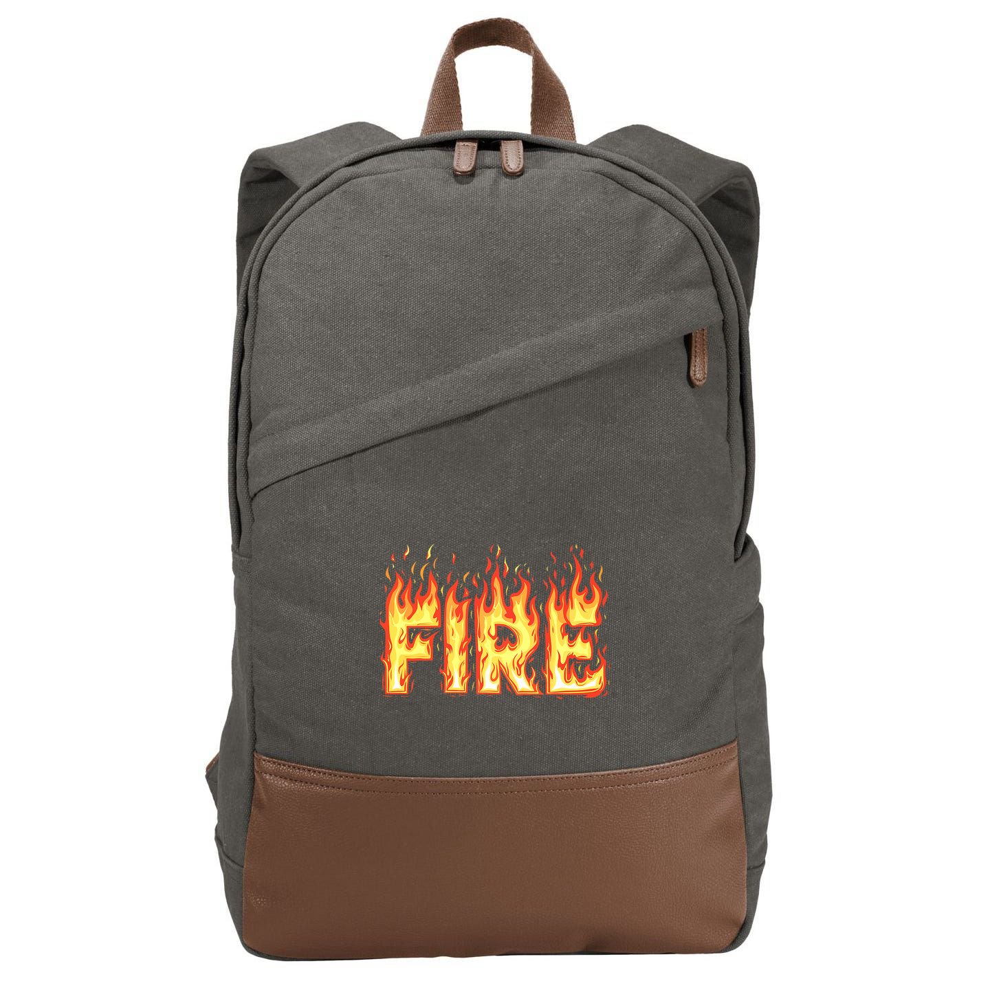 Fire Flame Fire And Ice Costume Cotton Canvas Backpack