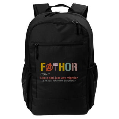 Fathor Funny Father Definition Funny Fathers Day Backpack