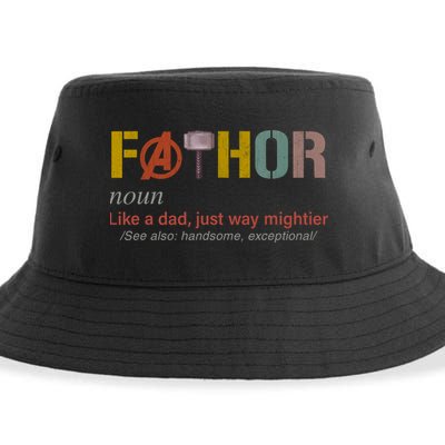 Fathor Funny Father Definition Funny Fathers Day Sustainable Bucket Hat