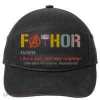Fathor Funny Father Definition Funny Fathers Day 7-Panel Snapback Hat