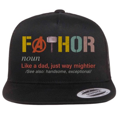 Fathor Funny Father Definition Funny Fathers Day Flatbill Hat