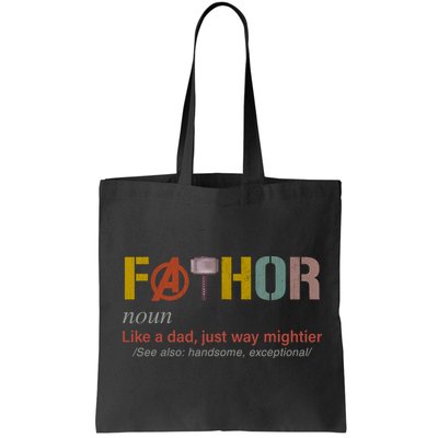 Fathor Funny Father Definition Funny Fathers Day Bag