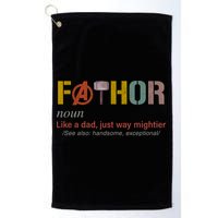 Fathor Funny Father Definition Funny Fathers Day Golf Towel
