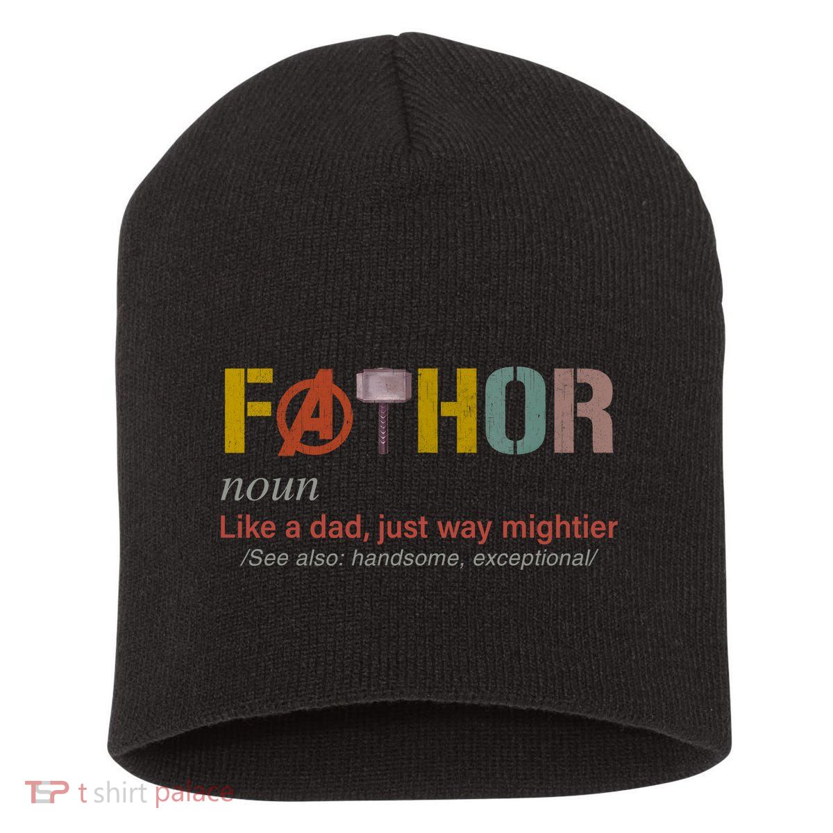 Fathor Funny Father Definition Funny Fathers Day Short Acrylic Beanie