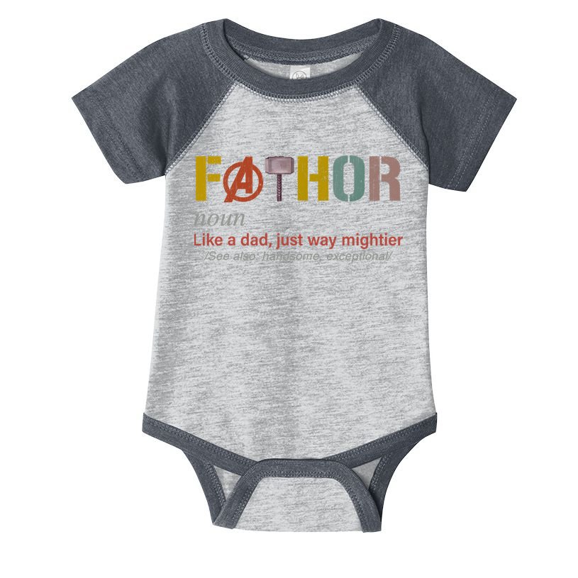 Fathor Funny Father Definition Funny Fathers Day Infant Baby Jersey Bodysuit