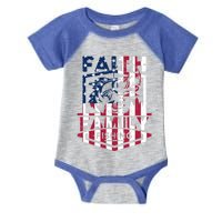 Faith Family Fishing Quotes American Flag Cute Gift Infant Baby Jersey Bodysuit