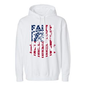 Faith Family Fishing Quotes American Flag Cute Gift Garment-Dyed Fleece Hoodie