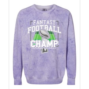 Funny Fantasy Football Champ Tee Fantasy Football Winner Colorblast Crewneck Sweatshirt