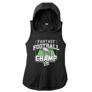 Funny Fantasy Football Champ Tee Fantasy Football Winner Ladies PosiCharge Tri-Blend Wicking Draft Hoodie Tank