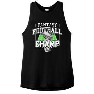 Funny Fantasy Football Champ Tee Fantasy Football Winner Ladies PosiCharge Tri-Blend Wicking Tank