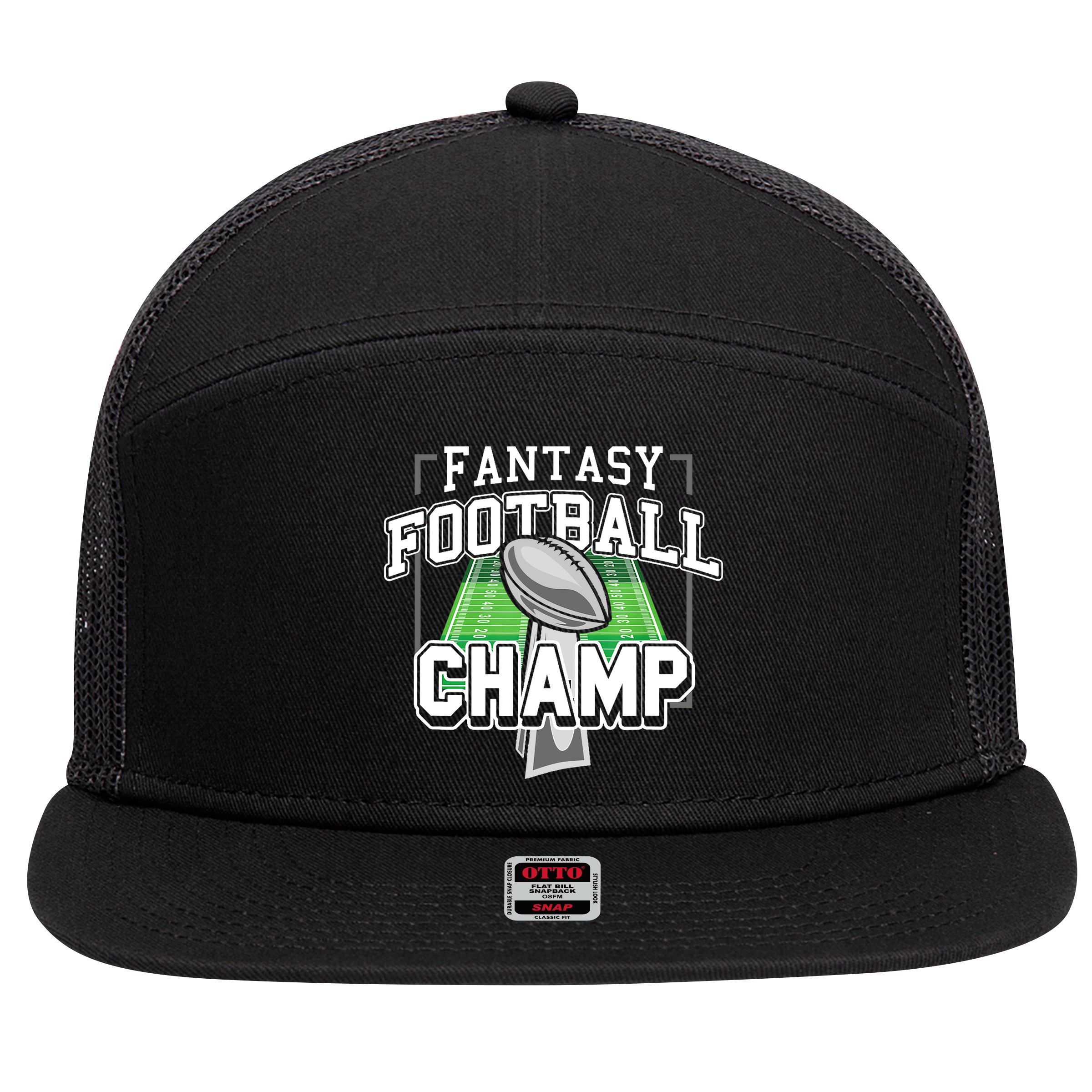 Funny Fantasy Football Champ Tee Fantasy Football Winner 7 Panel Mesh Trucker Snapback Hat