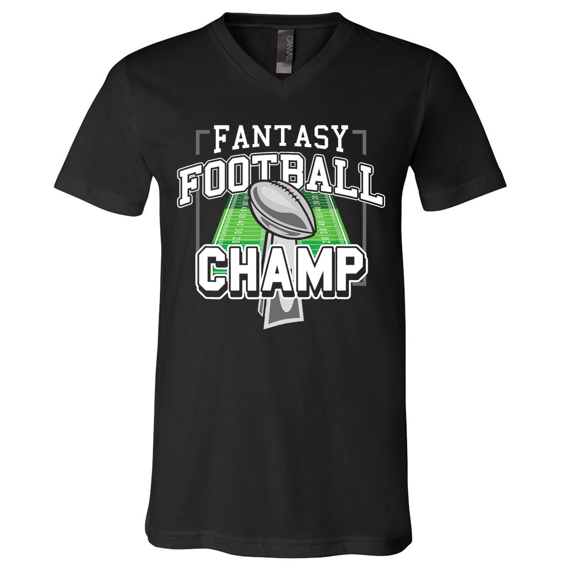 Funny Fantasy Football Champ Tee Fantasy Football Winner V-Neck T-Shirt