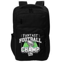 Funny Fantasy Football Champ Tee Fantasy Football Winner Impact Tech Backpack