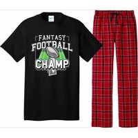 Funny Fantasy Football Champ Tee Fantasy Football Winner Pajama Set